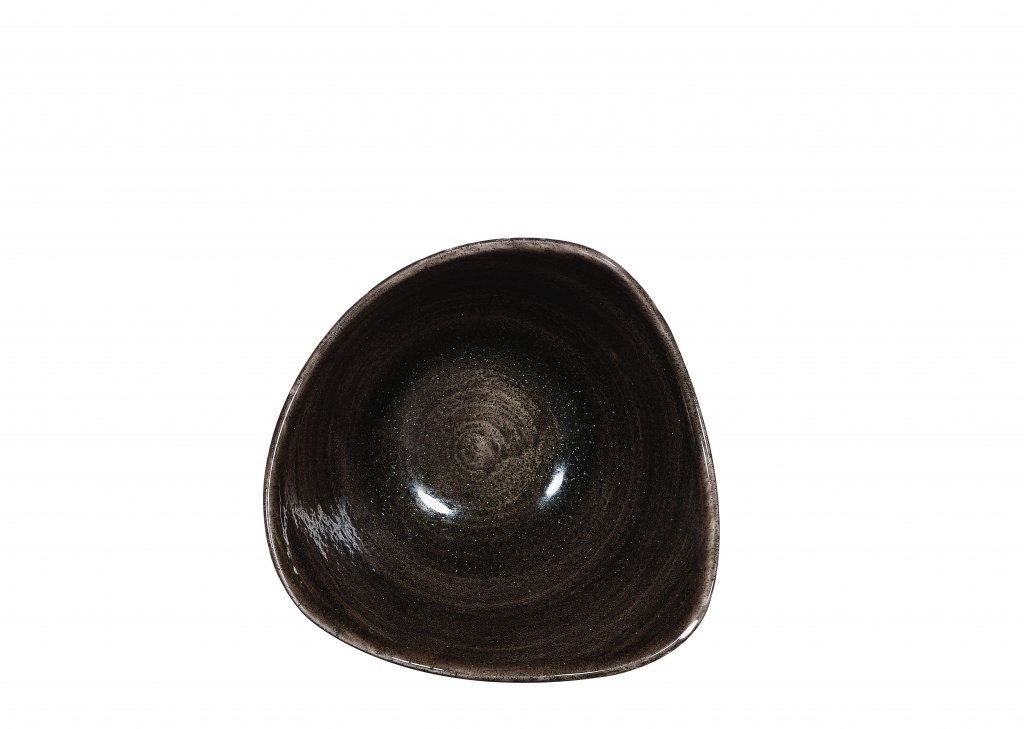 Skál 15,3cm triangle Stonecast Patina iron black